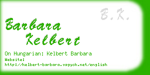 barbara kelbert business card